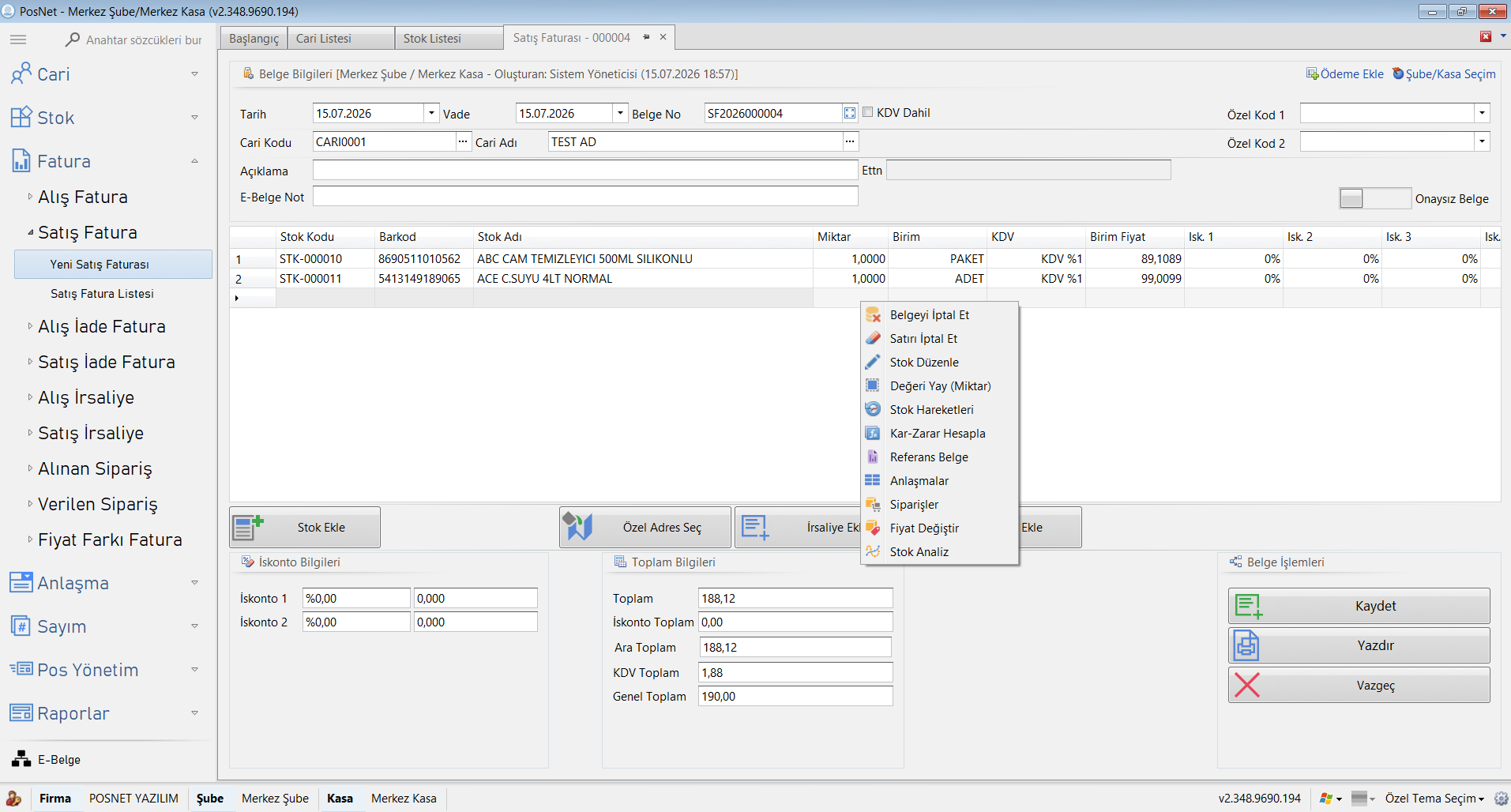 Posnet ERP