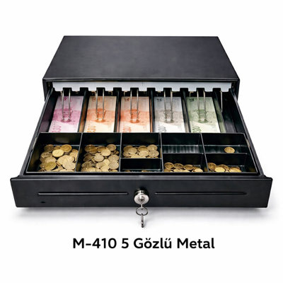 M-410 5 Gözlü Metal Para Çekmecesi  Metal sürgü
